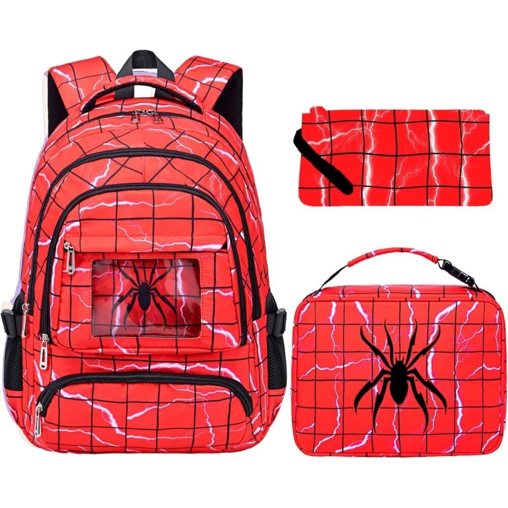 🆕Kids Backpack with Lunch Box for Boys School Bag for Ages 4–12 Medium Cartoon